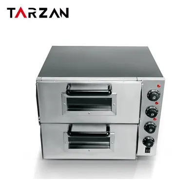 Elektriskā divstāvu picas krāsns